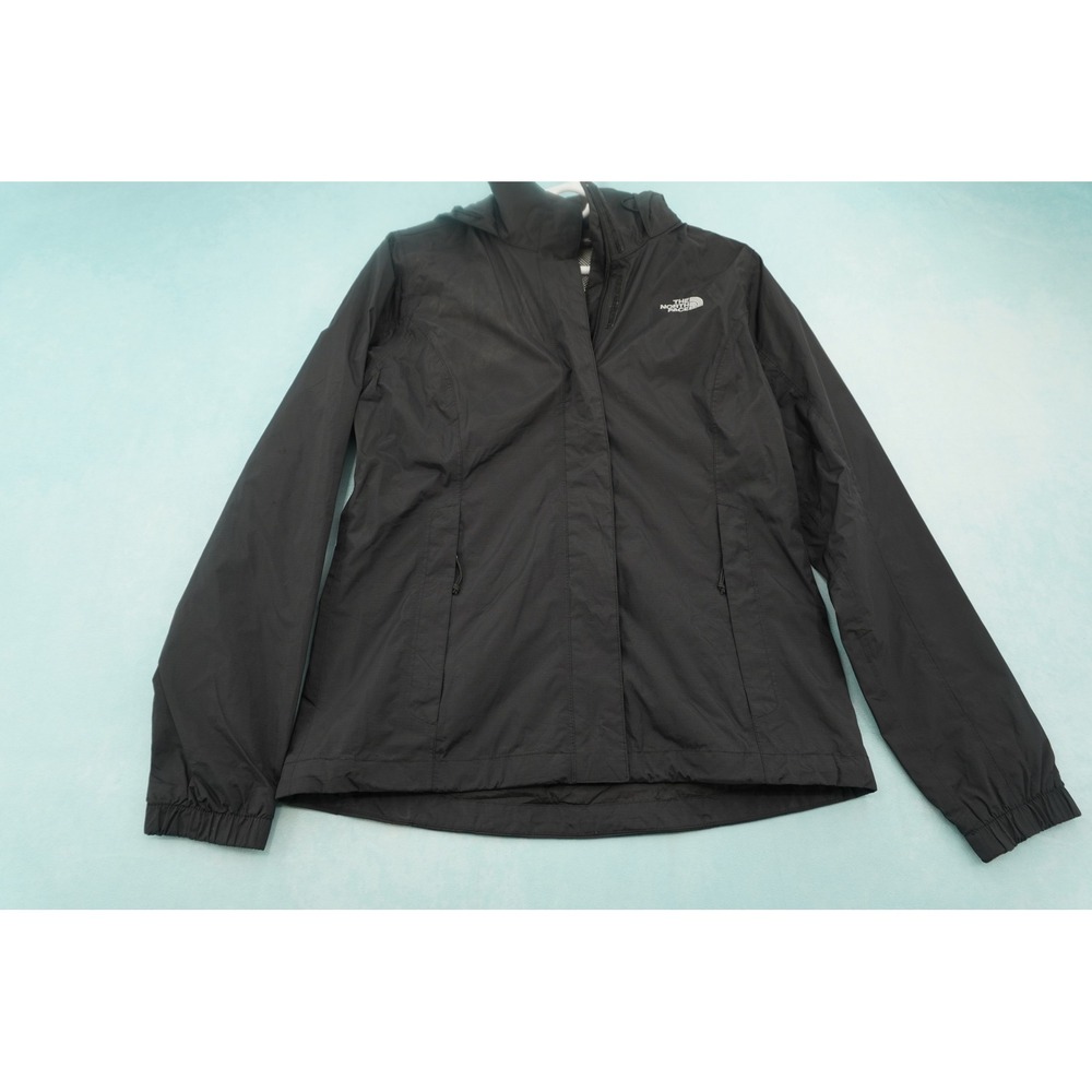 The North Face Resolve 2 Rain Jacket Womens S Black DryVent Waterproof Hooded
